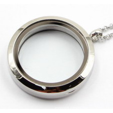 Factory Direclty 30mm Rd 316L Stainless Steel Floating Locket Pendant Without Stones